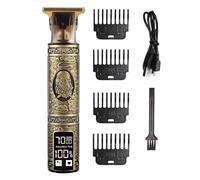 Hair Trimmer, T9 Electric Trimmer LCD Intelligent Display Beard Clipper Vintage Professional Hair Cutter(E)