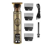 Hair Trimmer, T9 Electric Trimmer LCD Intelligent Display Beard Clipper Vintage Professional Hair Cutter(C)