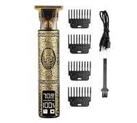 Hair Trimmer, T9 Electric Trimmer LCD Intelligent Display Beard Clipper Vintage Professional Hair Cutter(B)