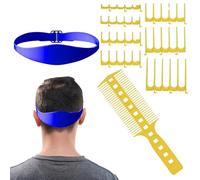 Hair Trimming Guide, for Hair Clippers, Silicone Band Template, 7 Comb Teeth Accessories and Comb for Men and Women Cutting