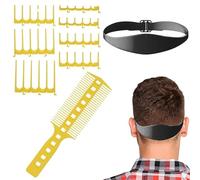 Hair Trimming Guide | Hair Cutting Kit Pro Clippers for Men Professional,Barber Cutting Kit, Silicone Band Template, 7 Comb Teeth Accessories and Comb Styling Tool