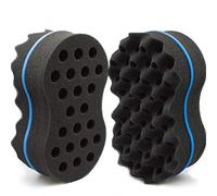 Hair Twist Sponge Brush Two Sides Dread Dreading Wave Twisting Foam Afro Barber Curl Sponge for Women and Men Boy Girl Small and Big Holes 1 Pcs