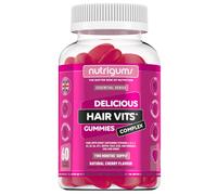 Hair Vitamin Biotin Complex Gummy | Cherry Flavour | 60 Vegan Gummies | Multivitamin Supplement containing Biotin, Vitamin C, Folic Acid and Zinc |