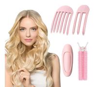Hair Volume Clip, 4PCS Volumizing Hair Comb Root Clips for Curly, Volume Clips for Roots at the Top, Root Lifting Fluffy Comb Clip Volumizer Tool (Pink)