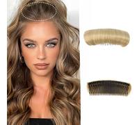Hair Volume Clips, Women's Invisible Blonde Fluffy Hair Pad, Natural Bump It Up Volume Hair Base,Hair Bump Clip Insert Tool,for Women Girls DIY Hair Styling Accessories (Gold, 2PCS)