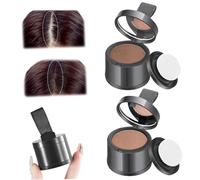 Hair Volume Powder 2Pcs Root Touch Up Powder Hairline for Women Dark Brown ＆ Light Brown Hair Loss Concealer Water & Sweat Resistant Scalp