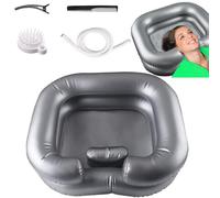 Hair Washing Aids for Disabled with Drainage Tube & Built-In Pillow,Portable Hair Washing Basin,Foldable Home Inflatable Shampoo Sink,Bedside Wash Tresses Tray for Elderly, Bedridden,Injured,Pregnancy