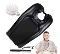 Hair Washing Basin - Inflatable Shampoo Tray | Comfortable Wash Station | Hair Washing Station Combs | Neck Rest Support For Haircare And Hair Clip Neck Rest Support Portable Hair Washing Tray For Sin