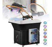 Hair Washing Machine (Smart Thermostat) + 4 Universal Wheels, Shower Head & Hot/Cold Switch, Give Your Hair The Comfort of The Water Therapy & Phototherapy,Black