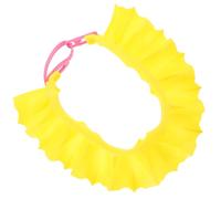Hair Washing Shield Leaf Shaped Adjustable Shower Cap Yellow | Soft Silicone Plastic Design, Waterproof Comfortable Fit, Supports Shampoo Rinsing, Bathing and Childrens Haircuts