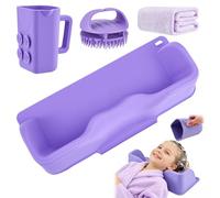 Hair Washing Station for Kids, Portable Silicone Hair Wash Basin with Suction Rinse Cup, Complete Sink Hair Wash Basin for Kids & Basin Shampoo Basin for Home Sink Bathtub Use, Ideal for All Ages