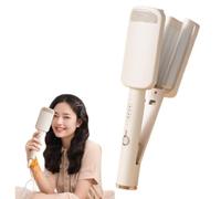 Hair Waver Crimper Hair, 32mm Deep Waver Hair Curler for Women, French Wave Curling Iron with 4 Temperatures, Anti-Scald Curling Wand for Short, Long, Fluffy, Waves, Straight Hairstyle