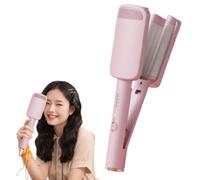 Hair Waver Crimper Hair, 32mm Deep Waver Hair Curler for Women, French Wave Curling Iron with 4 Temperatures, Anti-Scald Curling Wand for Short, Long, Fluffy, Waves, Straight Hairstyle