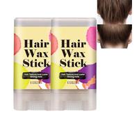 Hair Wax Stick, 2PCS Wax Stick for Hair, Non-greasy Styling Hair Wax Stick for Flyaways, Edge Control Stick for Hair Wigs Wax Stick for Men and Women, Smoothing Frizz Hair Finishing Stick