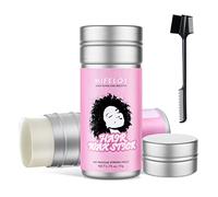 Hair Wax Stick, Pomade Tamer for Smoothing Flyaways Taming Frizz Hair, Lasting Styling Cream Gel, Women Slick Back Glue, Wig Bed Head Waxes Stick, Edge Control Comb Brush - Black