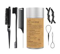 Hair Wax Stick,Slick Back Hair Brush for Hair, Non-Greasy Hair Wax Sticks for Styling Puffs and Wigs,Combing Brush for Loose Hair,Rat Tail Comb for Separation,Edge Brush for Finishing