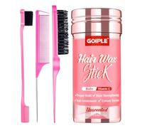 Hair Wax Stick Womens Long-Lasting Styling Wax Smoothing & Slick Stick for Women Hair Stick for Flyaways with Edge Brush, Bristle Brush & Hair Comb(Unscented 2.64 oz)