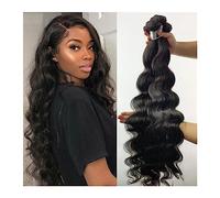 Hair Weave Bundles 10A Body Wave Bundles 8-40 Inch Natural Black Bundles 100% Human Hair Bundles Top Quality Brazilian Hair Weave Bundles Remy Hair Hair Braiding(24 26 28 30)