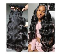 Hair Weave Bundles Body Wave Bundles Brazilian Human Hair Bundles 1/3/4 Bundles Remy Human Hair Bundle Extension Double Drawn for Woman Hair Braiding(1PC 16inch)