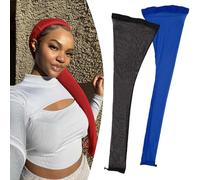Hair Weave Sleeve for Locs, Hairweave Sleeve for Locs with Drawstring, Hairweave Sleeve for Women, Fashionable Design, Haircare for Wig, Breathable Stretchy with Elastic (Black+Blue, 1)