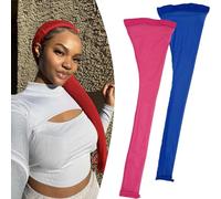 Hair Weave Sleeve for Locs, Hairweave Sleeve for Locs with Drawstring, Hairweave Sleeve for Women, Fashionable Design, Haircare for Wig, Breathable Stretchy with Elastic (Blue+Pink, 1)