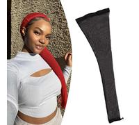 Hair Weave Sleeve for Locs, Hairweave Sleeve for Locs with Drawstring, Hairweave Sleeve for Women, Fashionable Design, Haircare for Wig, Breathable Stretchy with Elastic (Black, 1)