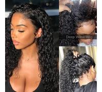 Hair Wigs 150 Density Lace Front Wig Deep Wave Wig Glueless Lace Wigs