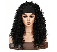 Hair Wigs Fluffy Black Small Roll Daily Commuting Party Versatile Wig Set