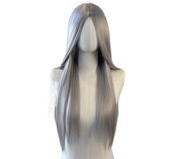 Hair Wigs Ladies' Mid Length Straight Hair Wig, Suitable For Daily And Party Use(Gris)