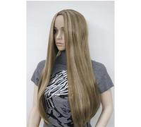 Hair Wigs Medium Length Straight Wig For Natural Face Repair, Women's Styling(Metallic)