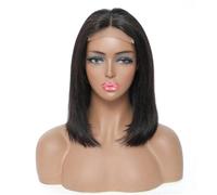 Hair Wigs Natural Black Lace Front Split Straight Wig, Daily Wear Of Headgear(XL)