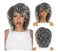 Hair Wigs Wig Women Spiral Roll Full Head Cover Personalized Styling(Gris)