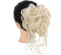hair worn in a bun or coil Claw Clip Messy Bun Hair Piece Wavy Curly Hair Bun Clip Women Wavy Hair Bun Synthetic Chignon Claw Clip With Hair Attached bun(Y129)