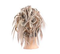 hair worn in a bun or coil Hair Buns Hair Piece Tousled Updo Curly Messy Bun Hair Extension Synthetic Wavy Scrunchies Chignon with Elastic Rubber Band Hairpiece for Women bun(WF-73)
