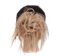 hair worn in a bun or coil Hair Buns Hair Piece Tousled Updo Curly Messy Bun Hair Extension Synthetic Wavy Scrunchies Chignon with Elastic Rubber Band Hairpiece for Women bun(Gris)
