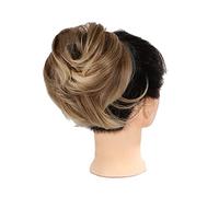 hair worn in a bun or coil Messy Bun Hair Piece Fake Bun Scrunchies Synthetic Short Straight Donut Chignon Ponytail Extension Elastic Band Hair Bun Scrunchy for Women Girls bun(11)