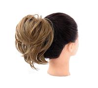 hair worn in a bun or coil Messy Bun Hair Piece Fake Bun Scrunchies Synthetic Short Straight Donut Chignon Ponytail Extension Elastic Band Hair Bun Scrunchy for Women Girls bun(21)