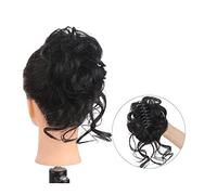 hair worn in a bun or coil Messy Bun Hair Piece, Messy Hair Bun Claw Clip Scrunchies for Women Tousled Updo Synthetic Wavy Curly Chignon Ponytail Hairpiece for Daily Wear bun(003)