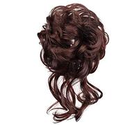 hair worn in a bun or coil Messy Bun Hair Scrunchie Extensions Hair Bun Curly Wavy Ponytail Synthetic Chignon For Women Girls bun(Y335)