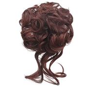 hair worn in a bun or coil Messy Bun Hair Scrunchie Extensions Hair Bun Curly Wavy Ponytail Synthetic Chignon For Women Girls bun(Y332)