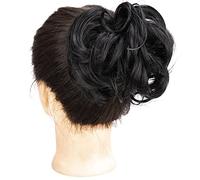 hair worn in a bun or coil Synthetic Straight Elastic Hair Bun Extensions Hairpieces Clip In Claw Hair Bun Synthetic Chignon Claw Clip With Hair Attached bun(Y249)