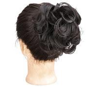 hair worn in a bun or coil Synthetic Straight Elastic Hair Bun Extensions Hairpieces Clip In Claw Hair Bun Synthetic Chignon Claw Clip With Hair Attached bun(Y255)