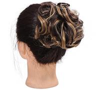 hair worn in a bun or coil Synthetic Straight Elastic Hair Bun Extensions Hairpieces Clip In Claw Hair Bun Synthetic Chignon Claw Clip With Hair Attached bun(Y251)