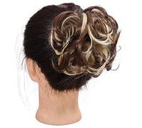 hair worn in a bun or coil Synthetic Straight Elastic Hair Bun Extensions Hairpieces Clip In Claw Hair Bun Synthetic Chignon Claw Clip With Hair Attached bun(Y250)