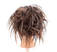 hair worn in a bun or coil Synthetic Tousled Updo Messy Bun Hair Pieces Hair Scrunchies Extensions with Elastic Band Ponytails Hair Extensions for Women bun(04)