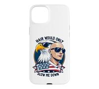 Hair Would Only Slow Me Down Bald Funny Men America Case for iPhone 15 Plus