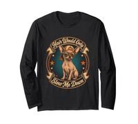 Hair Would Only Slow Me Down Bald Man Humor Dog Long Sleeve T-Shirt