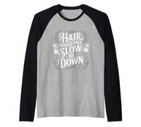 Hair Would Only Slow Me Down Bald Raglan Baseball Tee