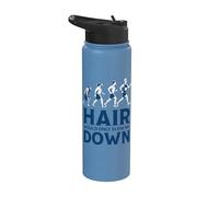 Hair Would Only Slow Me Down Bald Runner Evolution Father Stainless Steel Insulated Water Bottle