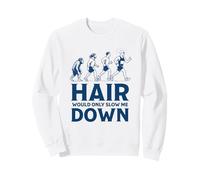 Hair Would Only Slow Me Down Bald Runner Evolution Father Sweatshirt